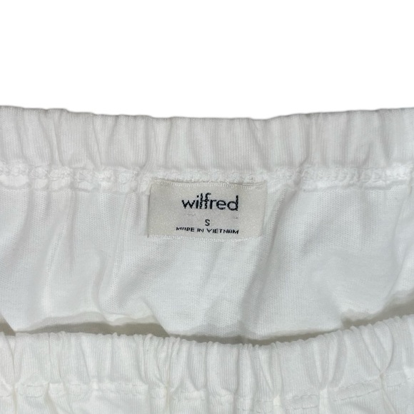Aritzia Wilfred Adelisa Off-Shoulder White Crop Top | Size Small | NWT - Picture 6 of 8